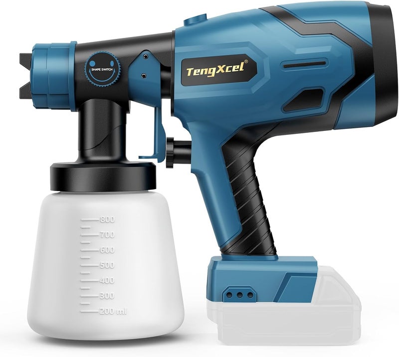 TengXcel Cordless Paint Sprayer for Makita 18V Battery, 600W Paint Sprayer with Brushless Motor, 1000ml Large Capacity Bottle, Sprayer Gun for House Painting, Fence, Furniture, cabinets, Walls(No Battery) - Image 1